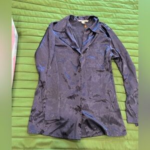 ⚪️Victoria's Secret Navy Silk  Pajama Top